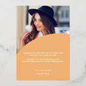 モダン フォト 卒業 箔招待状 (裏面)