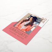 モダン フォト 卒業 箔招待状 (回転した状態)