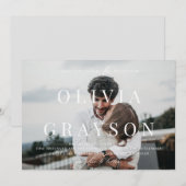 モダン フォト 洗練されたウェディング 招待状 (正面/裏面)