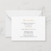 モダン フォト 結婚 記念パーティー ノートカード (裏面)