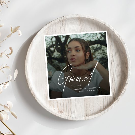 モダン フォト 高校卒業 スタンダードカクテルナプキン