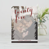 モダン フォト 25周年 結婚記念日 招待状 (スタンド正面)