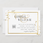 モダン フォト QRコード ウェディング インビテーション or セーブ・ザ・デート (正面)