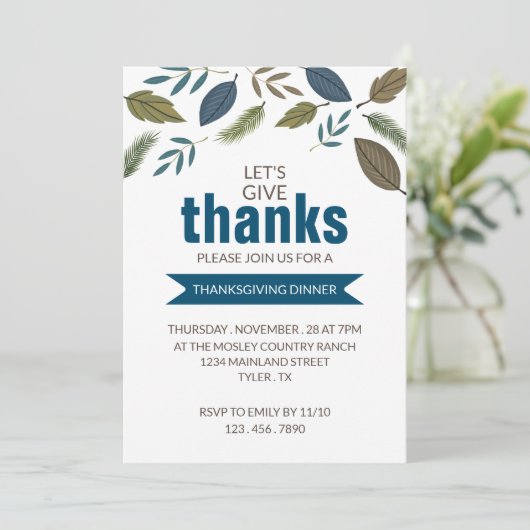 モダン フォリアジ, 感謝祭の食事 招待状 (スタンド正面)