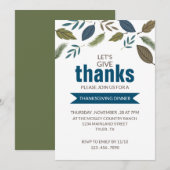 モダン フォリアジ, 感謝祭の食事 招待状 (正面/裏面)