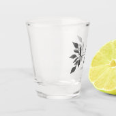 モダン フォリア カップル モノグラム ウェディング フェイバー ショットグラス (左)