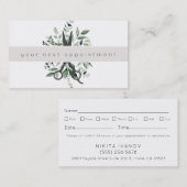 モダン フォリア サロン ハサミ ロゴ 予約 名刺 (正面/裏面)