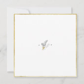 モダン フォーマル スプリング リリー オブ ザ ヴァレー ゴールド ウェディング 招待状 (裏面)