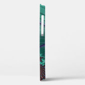 モダン フラクタル ティール 手書きネーム Case-Mate iPhoneケース (裏面 / 左)