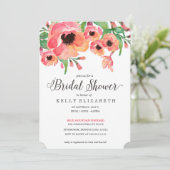 モダン フラワーの ブライダル シャワー 招待状 (スタンド正面)