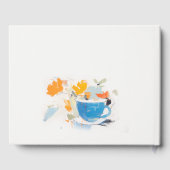 モダン フラワーティーカップ ブライダルシャワー ティーパーティー ゲストブック (裏面)