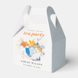 モダン フラワーティーカップ ブライダルシャワー ティーパーティー フェイバーボックス