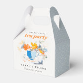 モダン フラワーティーカップ ブライダルシャワー ティーパーティー フェイバーボックス (裏面サイド)