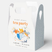 モダン フラワーティーカップ ブライダルシャワー ティーパーティー フェイバーボックス (オープン)