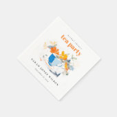 モダン フラワーティーカップ ブライダルシャワー テーパーティー スタンダードカクテルナプキン (角)