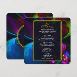 モダン・フラワーパターン #902 ウェディング メニュー