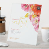 モダン フラワーポピー シグネチャー カクテル サイン (インサイチュ)