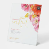 モダン フラワーポピー シグネチャー カクテル サイン (正面)