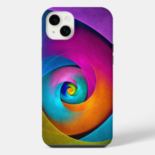モダン フラワー アブストラクト アート ピンク ブルー パターン #17 iPhone 14 PLUSケース