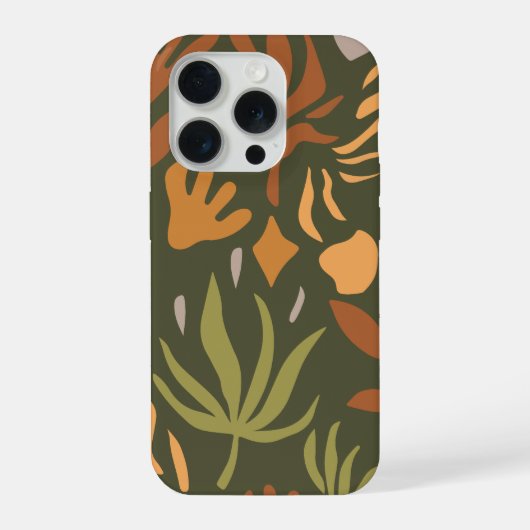 モダン フラワー アブストラクト iPhoneケース (裏面)