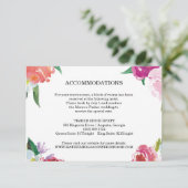 モダン フラワー ウォーターカラー ウェディング 挿入カード エンクロージャーカード (スタンド正面)