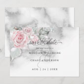 モダン フラワー ウォーターカラー ピンクのバラ BarefootBride™ (正面/裏面)