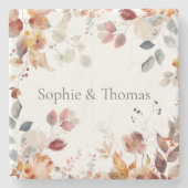 モダン フラワー ストーンコースター (正面)