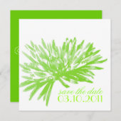 モダン フラワー セーブ・ザ・デート カード (正面/裏面)