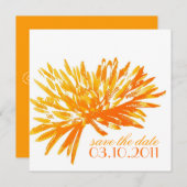 モダン フラワー セーブ・ザ・デート カード (正面/裏面)