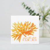 モダン フラワー セーブ・ザ・デート カード (スタンド正面)