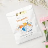 モダン フラワー ティー カップ ブライダル シャワー ティー パーティー フェイバーバッグ (封をした状態)