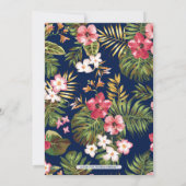 モダン フラワー 50周年 結婚記念日 パーティー 招待状 (裏面)