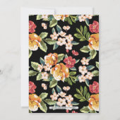 モダン フラワー 50周年 結婚記念日 パーティー 招待状 (裏面)