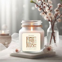 モダン フレンズギビング オータム エレガント スクエアシール