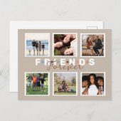モダン フレンズ フォーエバー フォト コラージュ 記念品 ポストカード (正面/裏面)
