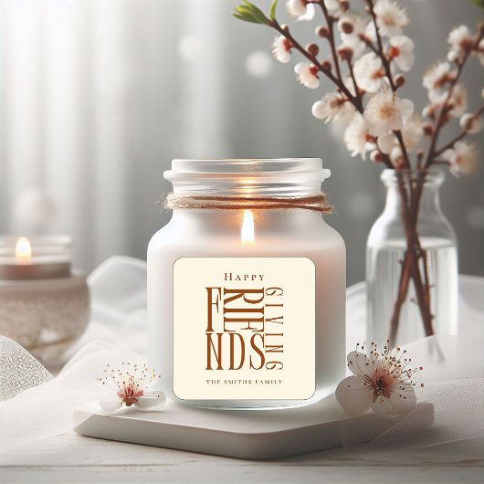 モダン フレンドギビング オータム エレガント スクエアシール