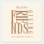 モダン フレンドギビング オータム エレガント スクエアシール (正面)