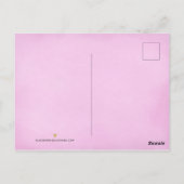 モダン フローラル スクリプト サンクスユー ポストカード (裏面)