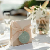 モダン フローラル ダスティーグリーン ユーカリ ウェディング フェイバータグ