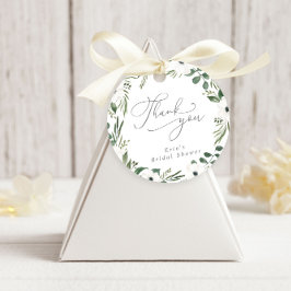 モダン フローラル ダスティーグリーン ユーカリ 感謝 フェイバータグ