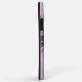 モダン フローラル フラクタル アブストラクト フラワー ピンク グレー Case-Mate iPhoneケース (裏面/右)