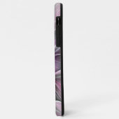 モダン フローラル フラクタル アブストラクト フラワー ピンク グレー Case-Mate iPhoneケース (裏面/左)