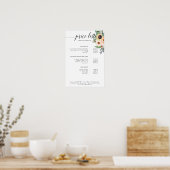 モダン,フローラ価格表ポスター ポスター (キッチン)