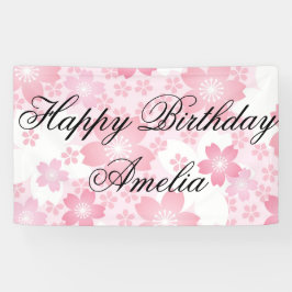 モダン,フローラ，かわいい，トレンディー,ガーリーピンク，花，指 横断幕