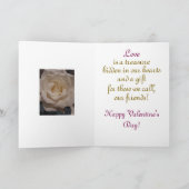 モダン&フローラ、友人バレンタインカード カード (内部)