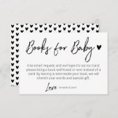 モダン&ブッミニマルクベビーブラックブラシスクリプト エンクロージャーカード (正面/裏面)