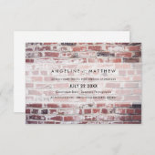 モダン&ブミニマルリック結婚式の招待 招待状 (正面/裏面)