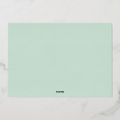 モダン&ブメリーライトはっきりしたタイポグラフィ3 Photo Mint 箔シーズンカード (裏面)