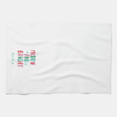 モダン&ブメリーライトレトロカラフルクリスマスキ キッチンタオル (横)