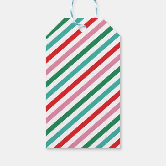 モダン&ブメリーライトレトロカラフルクリスマス ギフトタグ (裏面)